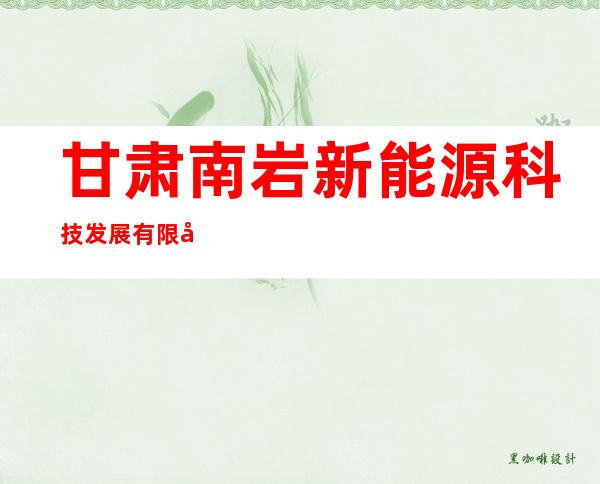 甘肃南岩新能源科技发展有限公司